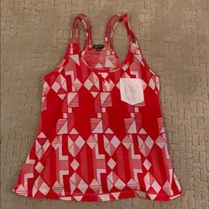 Red and white tank top